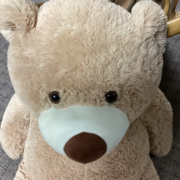 Giant 36” Plush Tan & Brown Stuffed Teddy Bear NEW - Picture 9 of 10